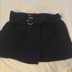 Black Women's Shorts with Belt